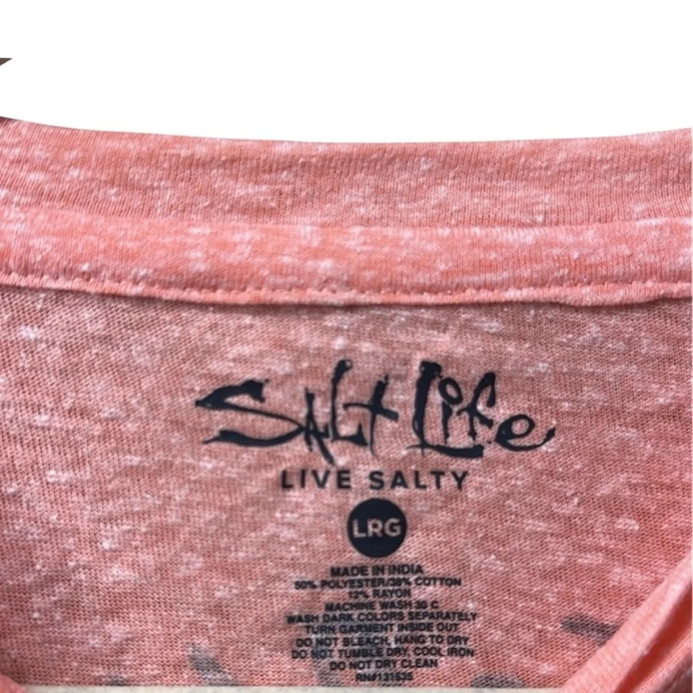 🌊 Salt Life Men’s Pink Graphic Tee – NWT – Size L